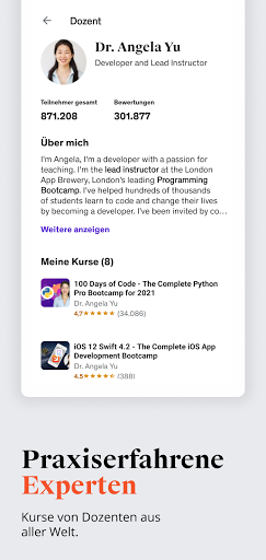 Udemy - Online-Kurse Screenshot