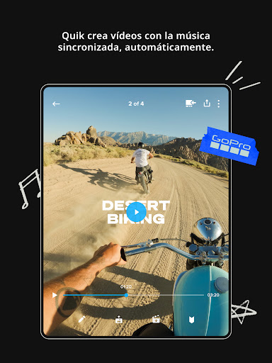 Captura de pantalla de GoPro Quik: Editar videos