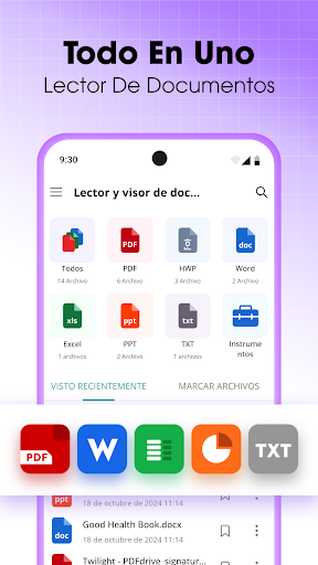 Captura de pantalla de Lector y Visor Documentos PDF