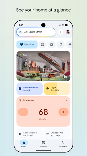 Captura de pantalla de Google Home