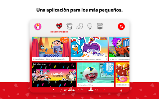 Captura de pantalla de YouTube Kids