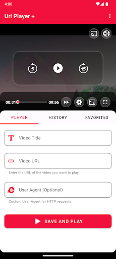 Captura de pantalla de Url Player +