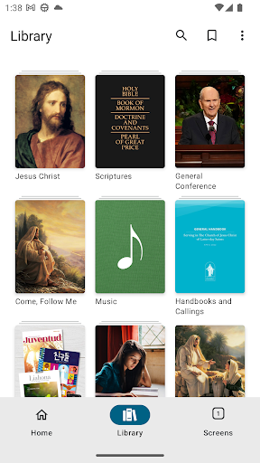 Captura de pantalla de Biblioteca del Evangelio
