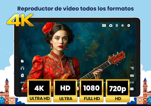 Captura de pantalla de reproductor de vídeo Full HD