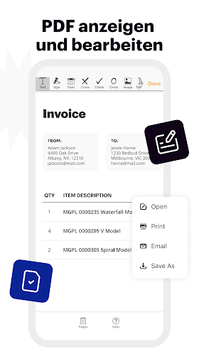 pdfFiller: PDF-Editor Screenshot