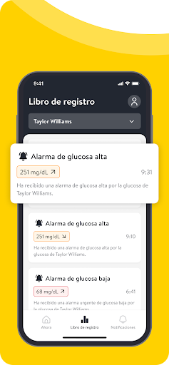 Captura de pantalla de LibreLinkUp