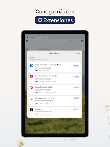 Captura de pantalla de Microsoft Edge