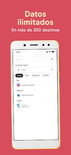 Captura de pantalla de Holafly eSIM: datos ilimitados