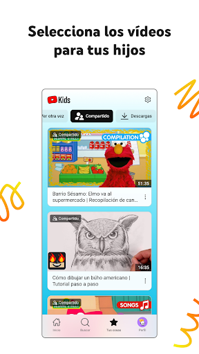 Captura de pantalla de YouTube Kids