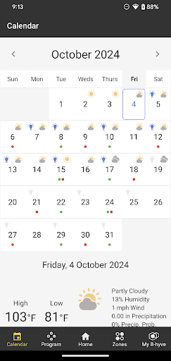 B-hyve screenshot