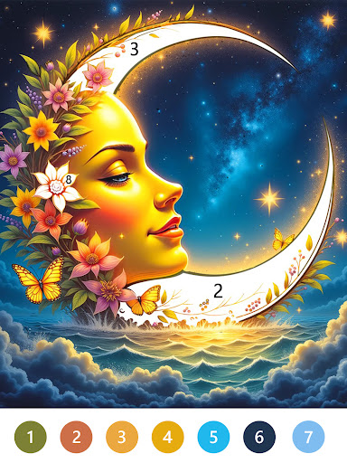 Captura de pantalla de Fairytale Color by number game