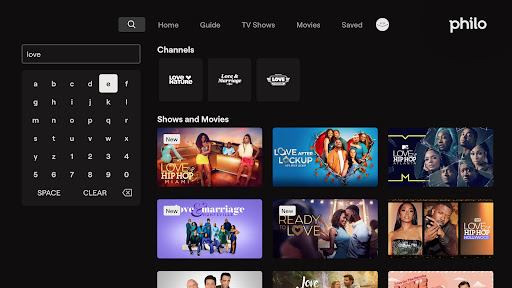 Captura de pantalla de Philo: Shows, Movies, Live TV.