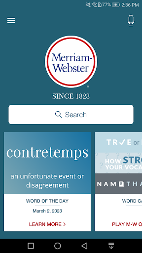 Captura de pantalla de Dictionary - Merriam-Webster