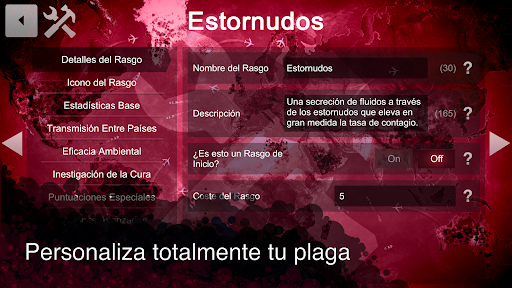 Captura de pantalla de Plague Inc Editor de Escenario