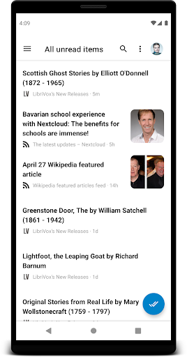 Captura de pantalla de Nextcloud News