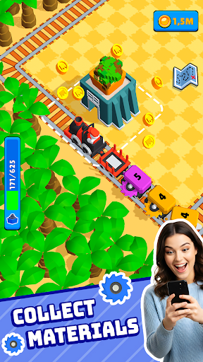 Captura de pantalla de Train Miner: Juego de trenes
