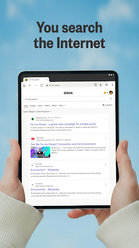 Ecosia: Search to plant trees screenshot