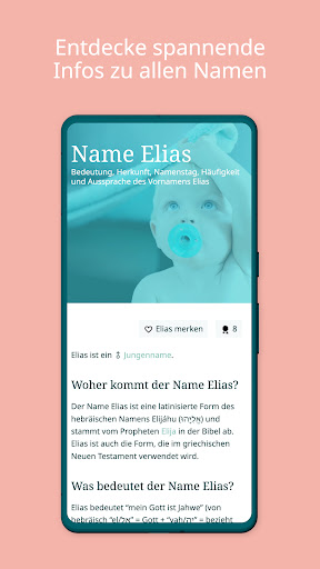 Babynamen / Vornamen 2025 Screenshot