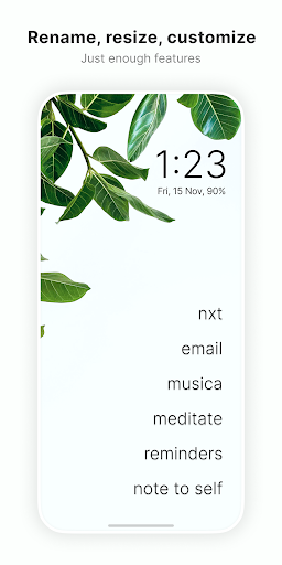 Captura de pantalla de Olauncher. Minimal AF Launcher