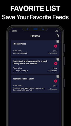 Captura de pantalla de Police Scanner Pro - App