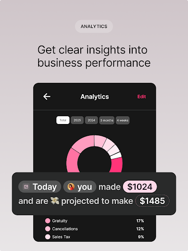 Captura de pantalla de GlossGenius: Booking, Payments