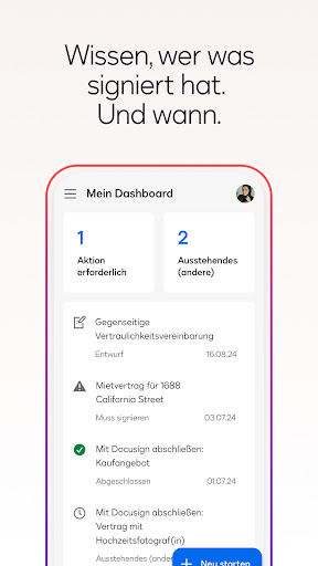 Docusign – Digitale Signature Screenshot