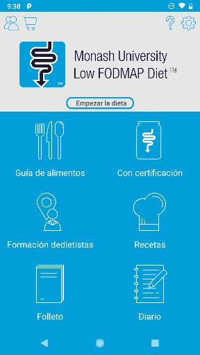 Captura de pantalla de Monash University FODMAP diet