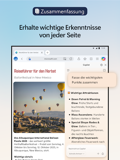 Microsoft Edge: KI-Browser Screenshot