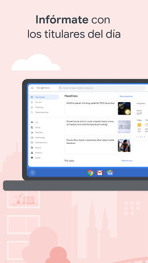 Captura de pantalla de Google News