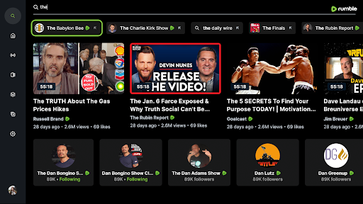 Captura de pantalla de Rumble: Stream & Watch Videos