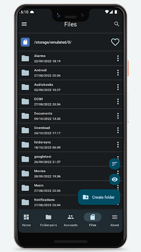 Captura de pantalla de FolderSync Pro