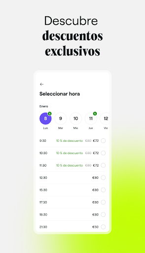 Captura de pantalla de Fresha para clientes