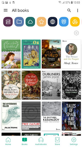 Captura de pantalla de PocketBook libro