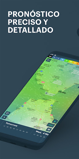 Captura de pantalla de Windy.app - vientos y oleajes