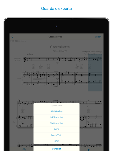 Captura de pantalla de Lector de notas y partituras