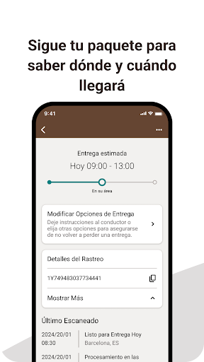 Captura de pantalla de UPS