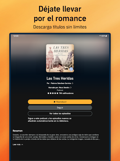 Captura de pantalla de Audible: Audiolibros, podcasts
