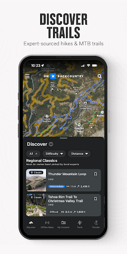 Captura de pantalla de onX Backcountry Trail Maps GPS