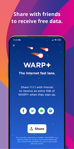 Captura de pantalla de 1.1.1.1 + WARP: Safer Internet