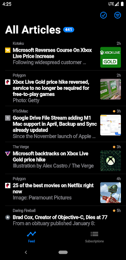 Captura de pantalla de Fluent Reader Lite - RSS Clien