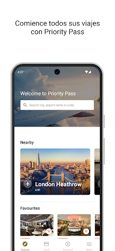 Captura de pantalla de Priority Pass™