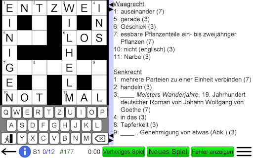 Deutsches Kreuzworträtsel Screenshot