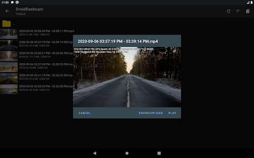 Captura de pantalla de Droid Dashcam DVR