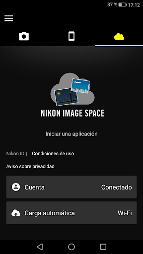 Captura de pantalla de SnapBridge