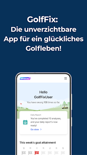 GolfFix KI Golf Coach, Analyse Screenshot