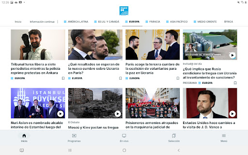 Captura de pantalla de FRANCE 24 - Noticias 24/7