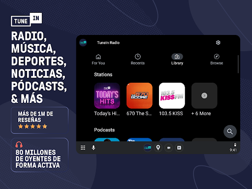 Captura de pantalla de TuneIn Radio: música, fm radio