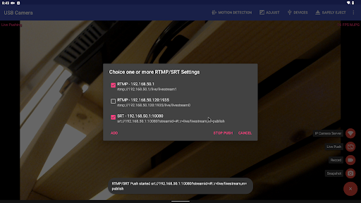 Captura de pantalla de USB Camera Pro