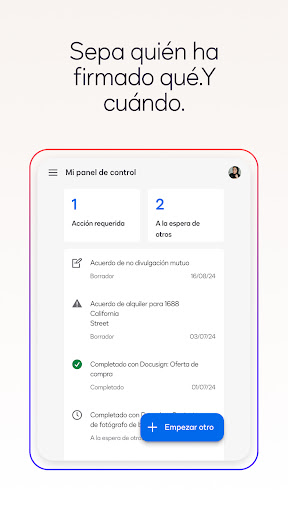 Captura de pantalla de Docusign