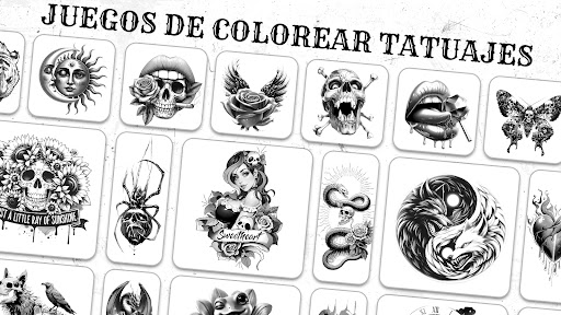 Captura de pantalla de Tatuaje libro para colorear